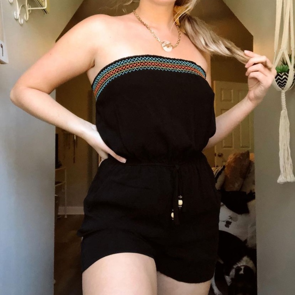 black romper w/ pockets